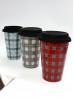 Plaid Fine Bone Coffee Mug With Gift Box